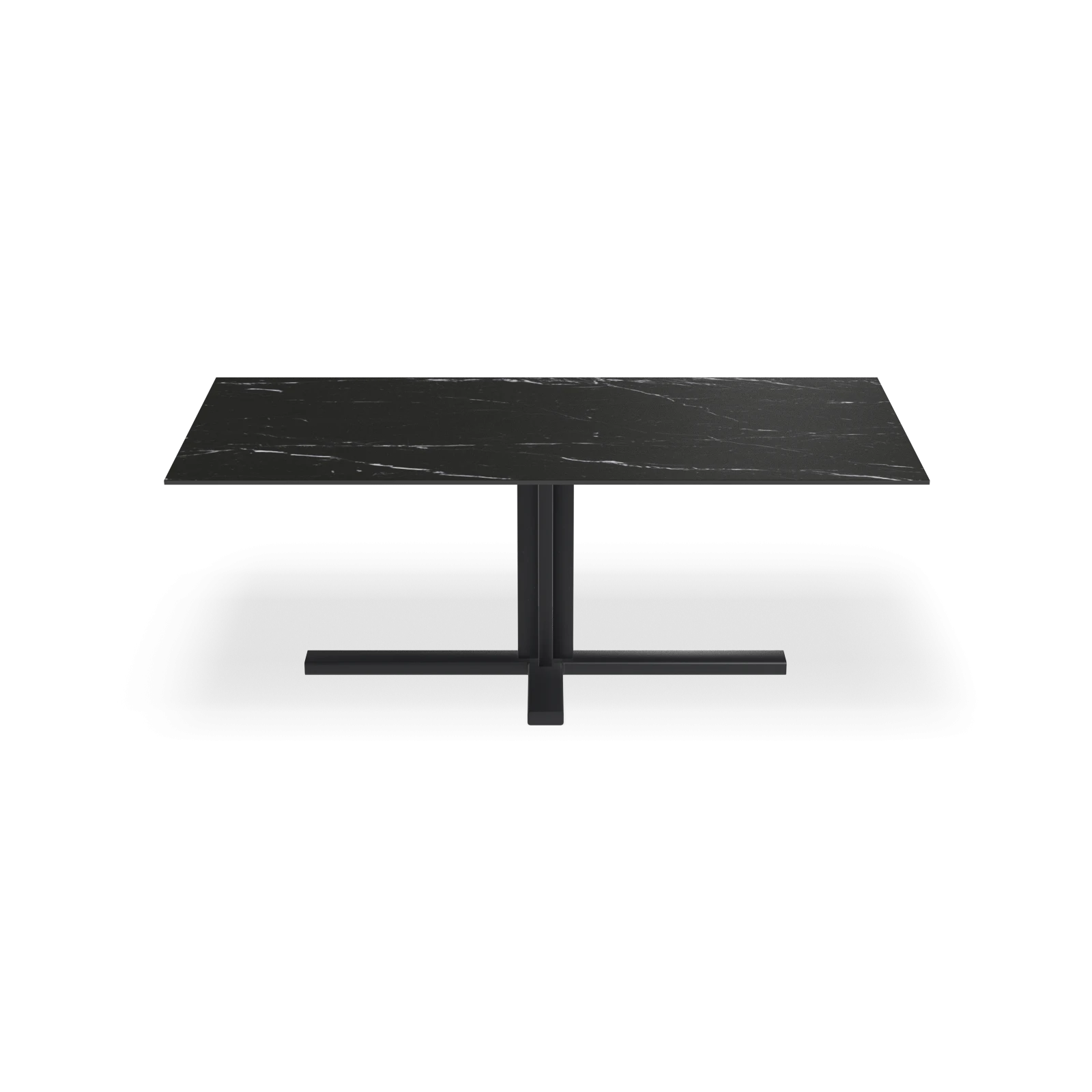 Eettafel Kolos - Rechthoek Keramiek Elegant Black Satin (200x100cm)