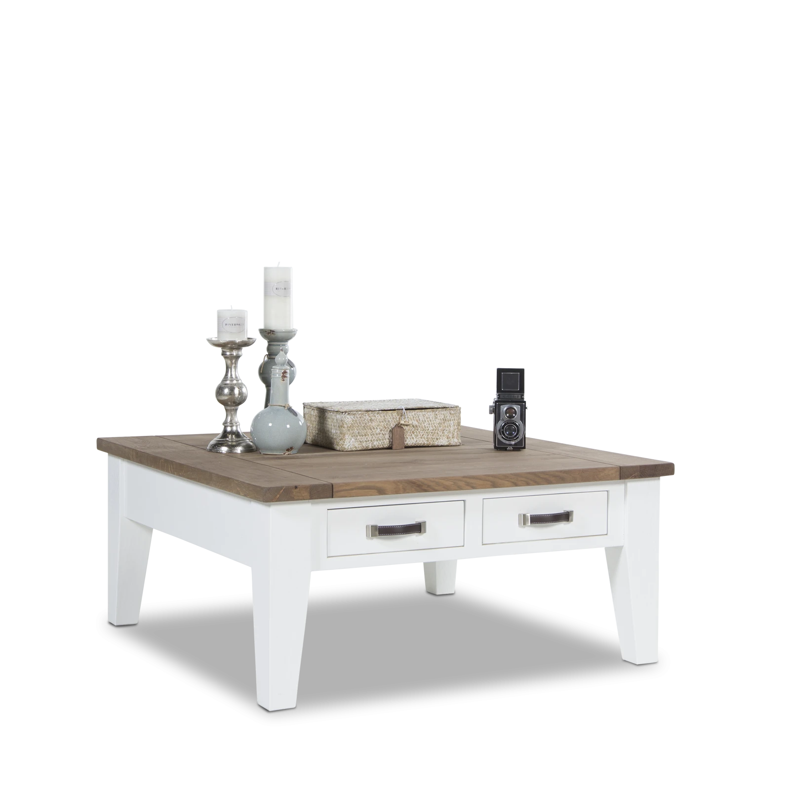 Salontafel (100x100cm) Silvercreek - Combi Verweerd/RAL9010