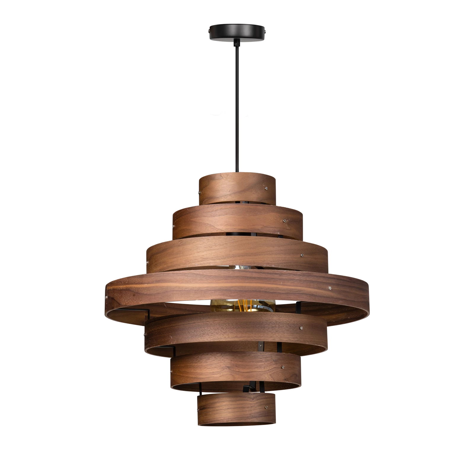 Hanglamp (7 rings) Walnut
