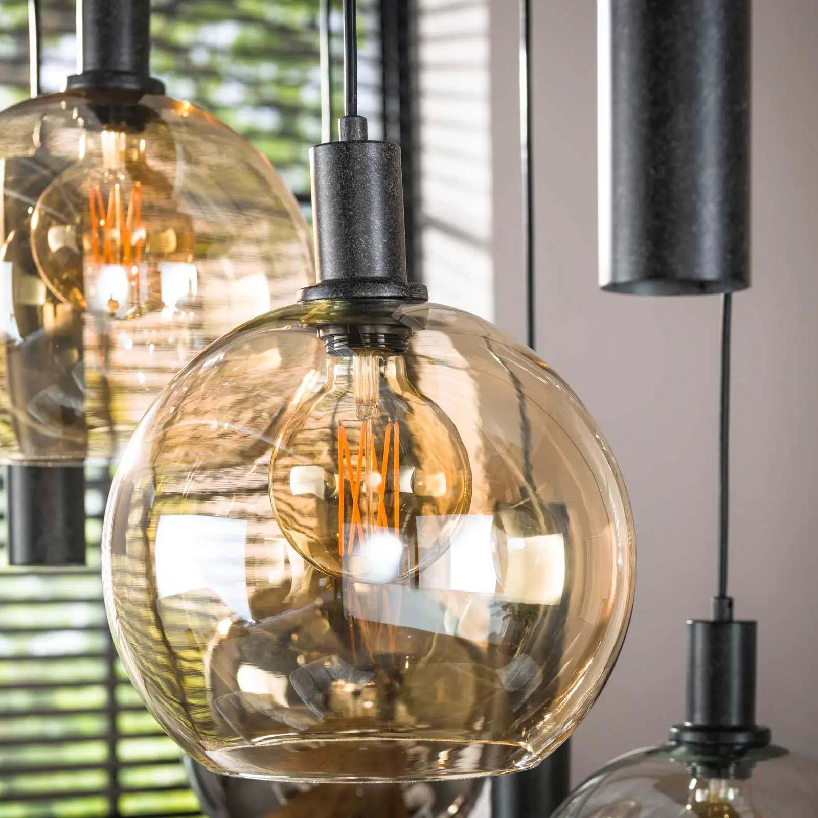 Hanglamp Sfera - 130 cm - Tricolore 5 + 4 lichts - Artic Zwart 