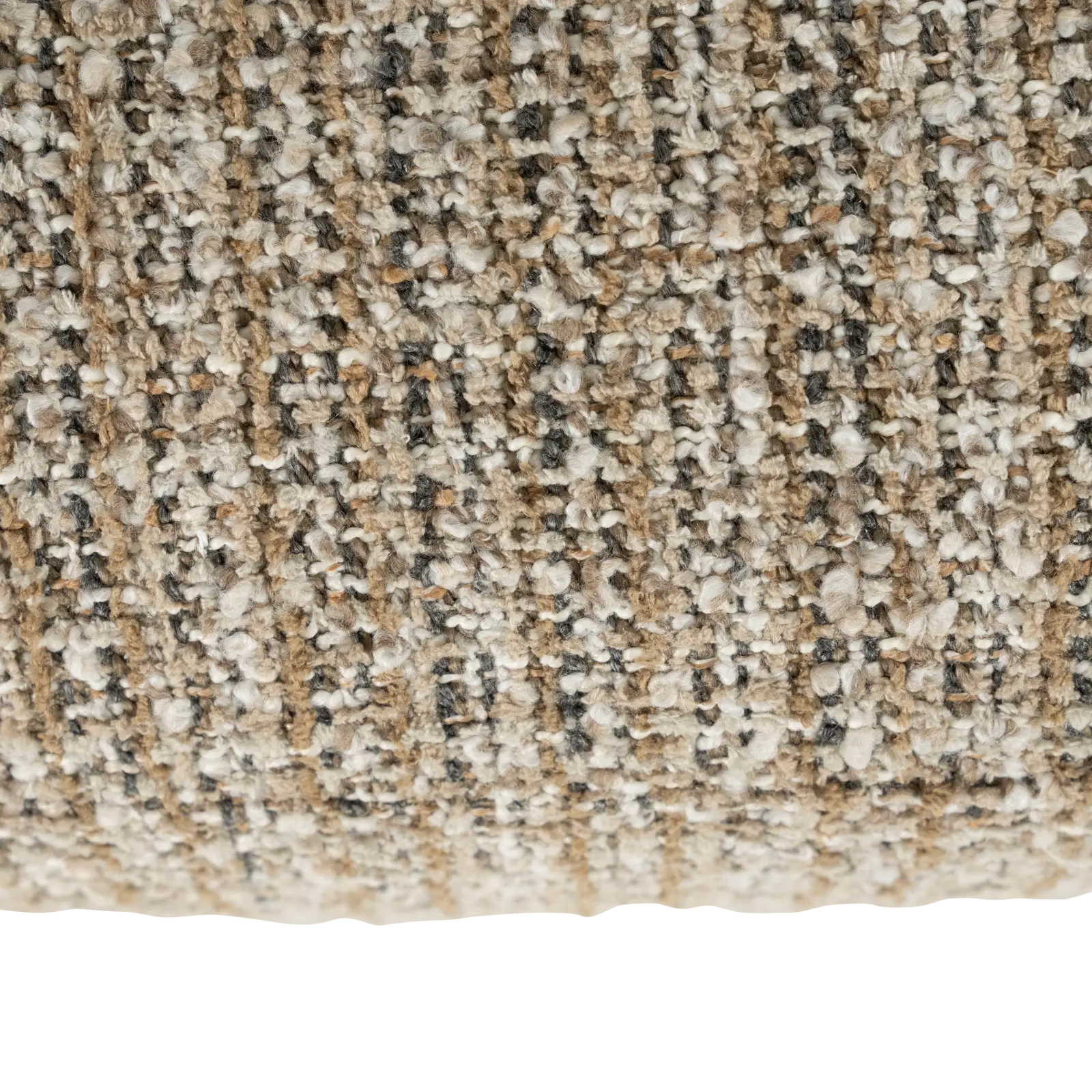 Fauteuil Jordan - draaibaar - stof Asti Taupe - grof geweven - ronde vorm