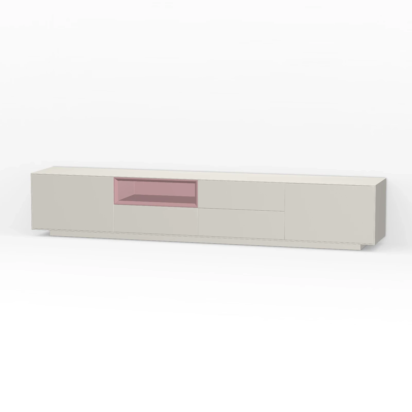 TV Meubel Pepper White 240cm Plint