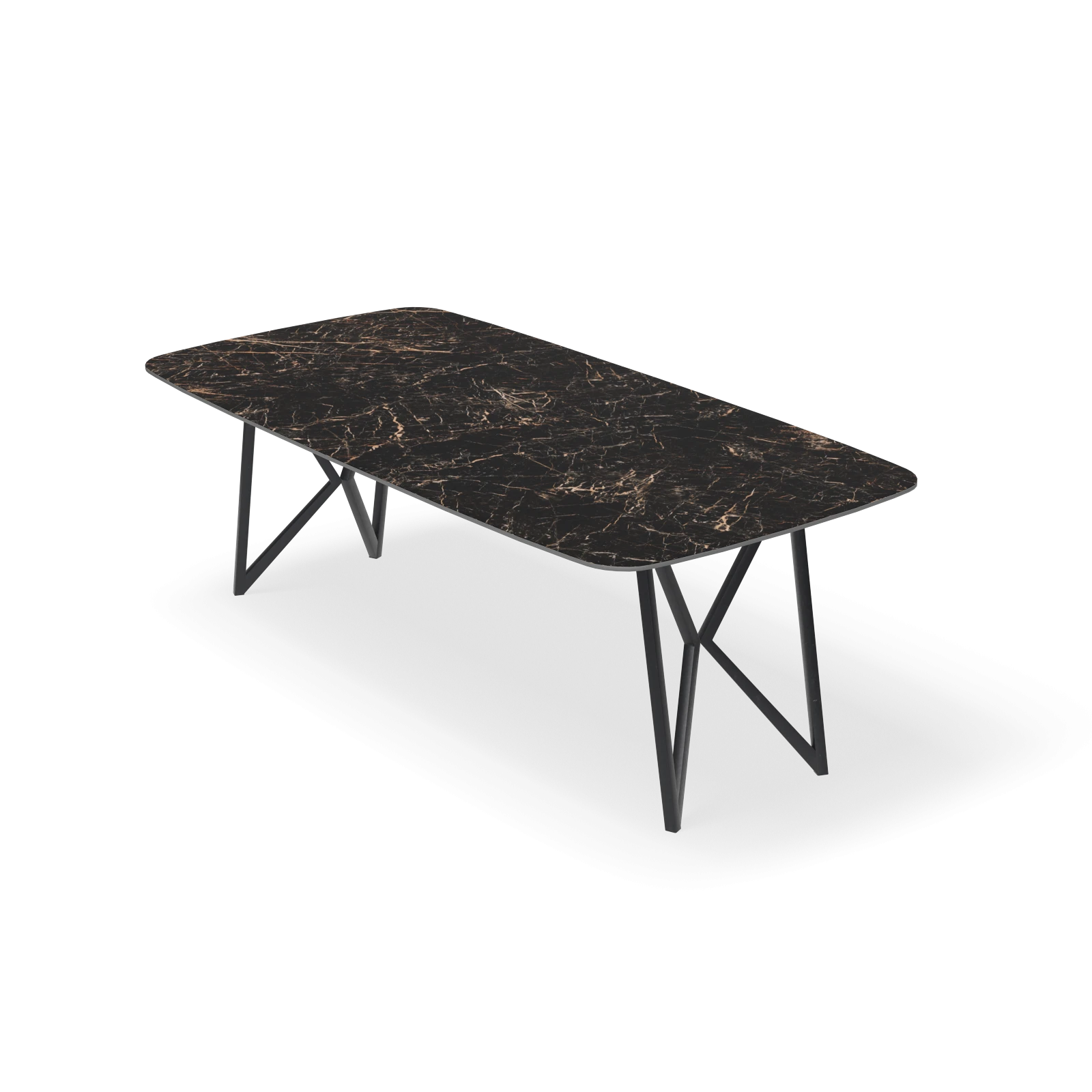 Eettafel Crosse (los) - Deens Ovaal Keramiek Saint Laurent Satin (220x110cm)