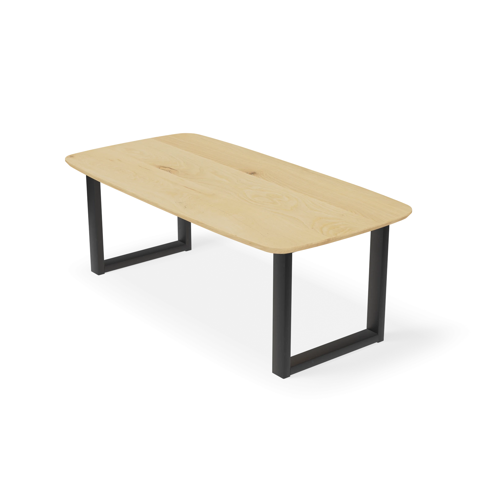Eettafel U Poot(10x5cm) - Deens Ovaal Eiken Nature White (220x110cm)