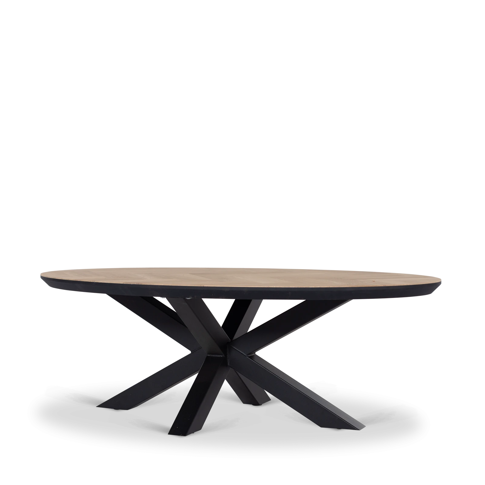 Salontafel (ovaal - 130x75cm) Parket - Nature White