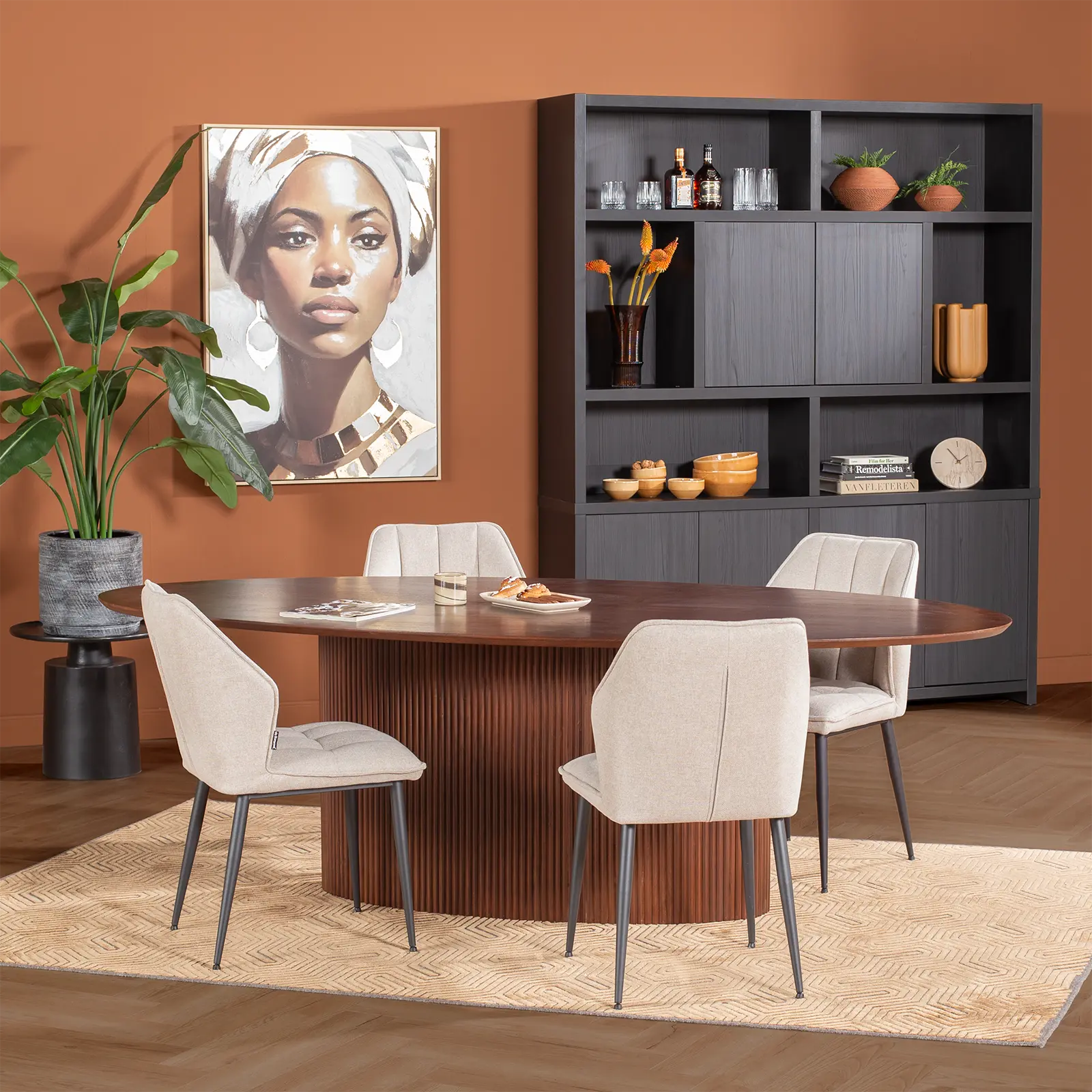 SALE: Eettafel Castana - ovaal 240x115 cm - Bruin - OP=OP!