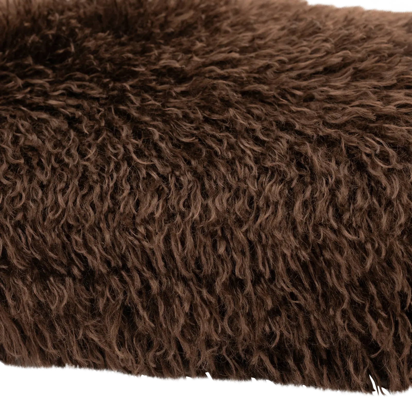 Sierkussen Doodly - 40x60 cm - Fluffy - Donkerbruin