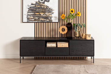 Zwart tv meubel kast