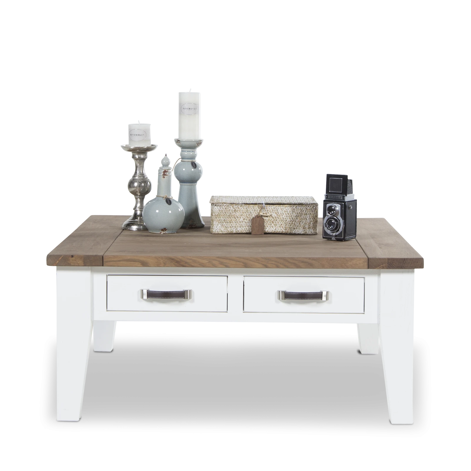 Salontafel (100x100cm) Silvercreek - Combi Verweerd/RAL9010