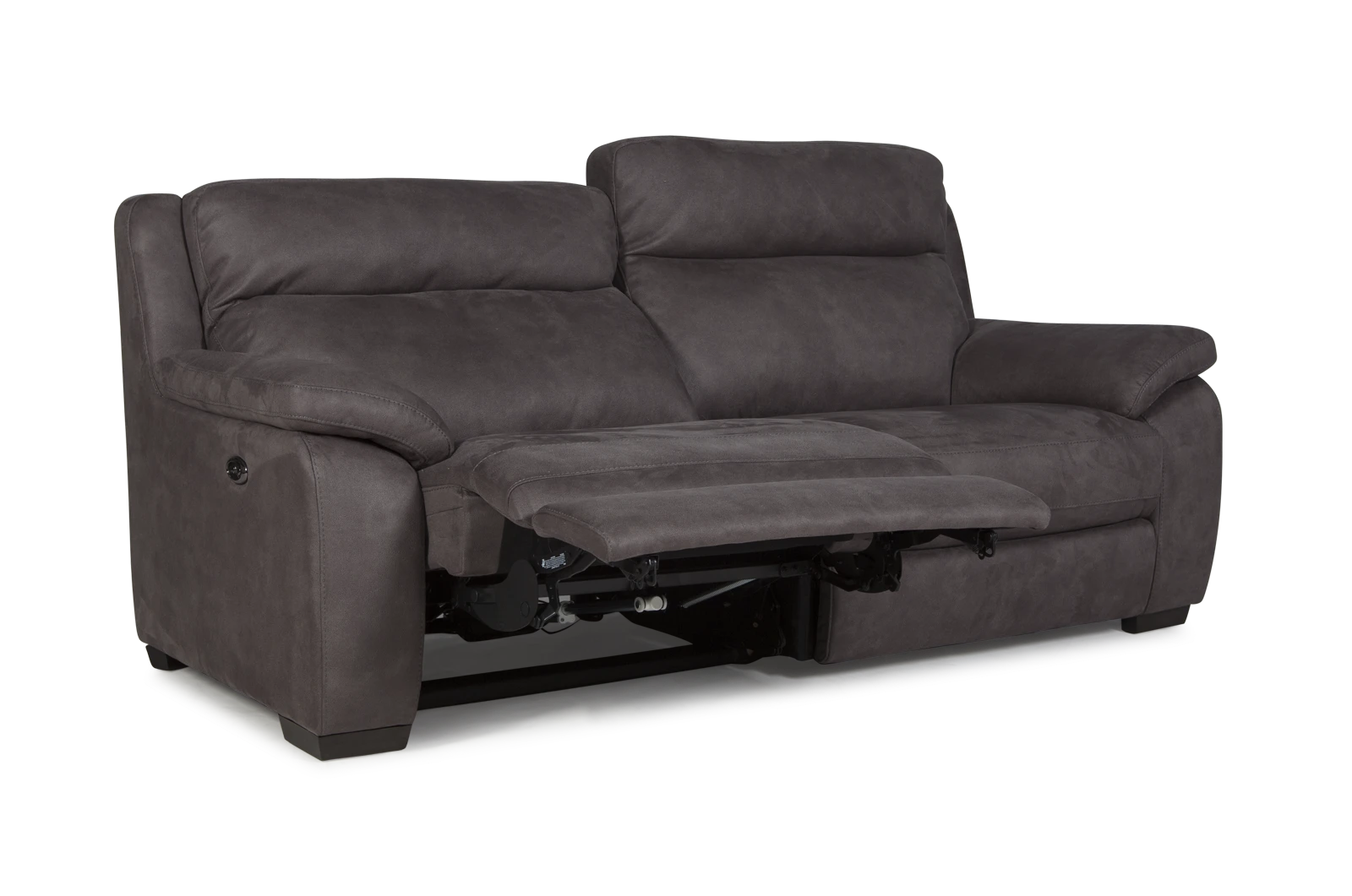 2,5 zitsbank (eendelig - 2 relaxfuncties met USB) Lucius Select - Billy Joe Grey