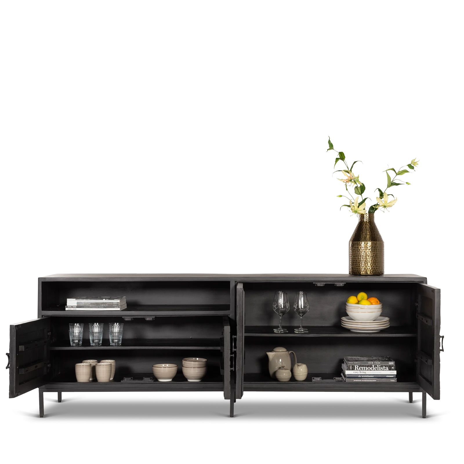TV meubel (210cm) Belleville - Zwart