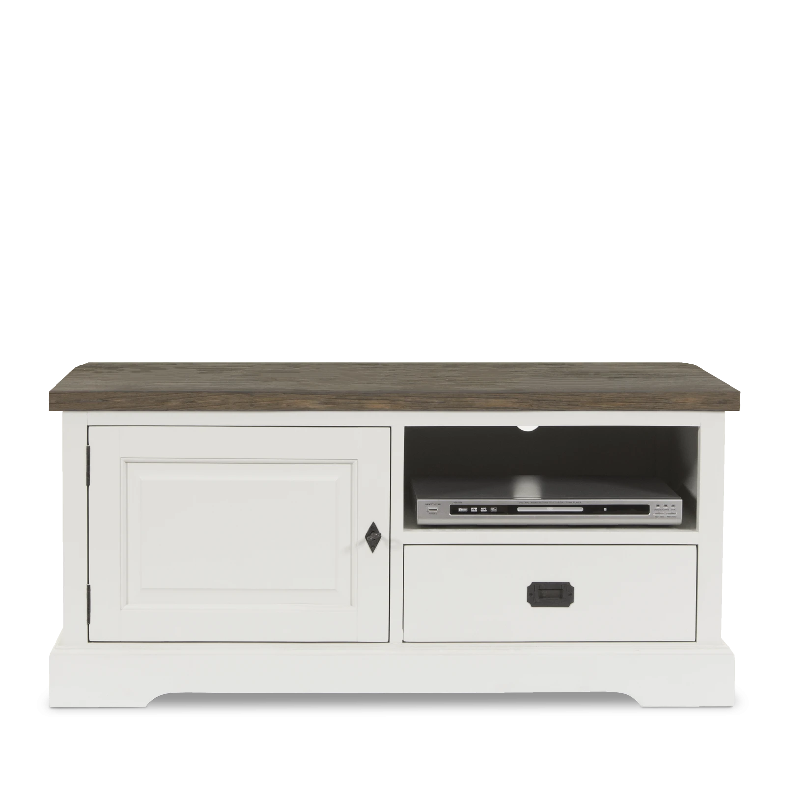 Tv meubel (110cm) Lakewood - Clear/Mindi Donkerbruin