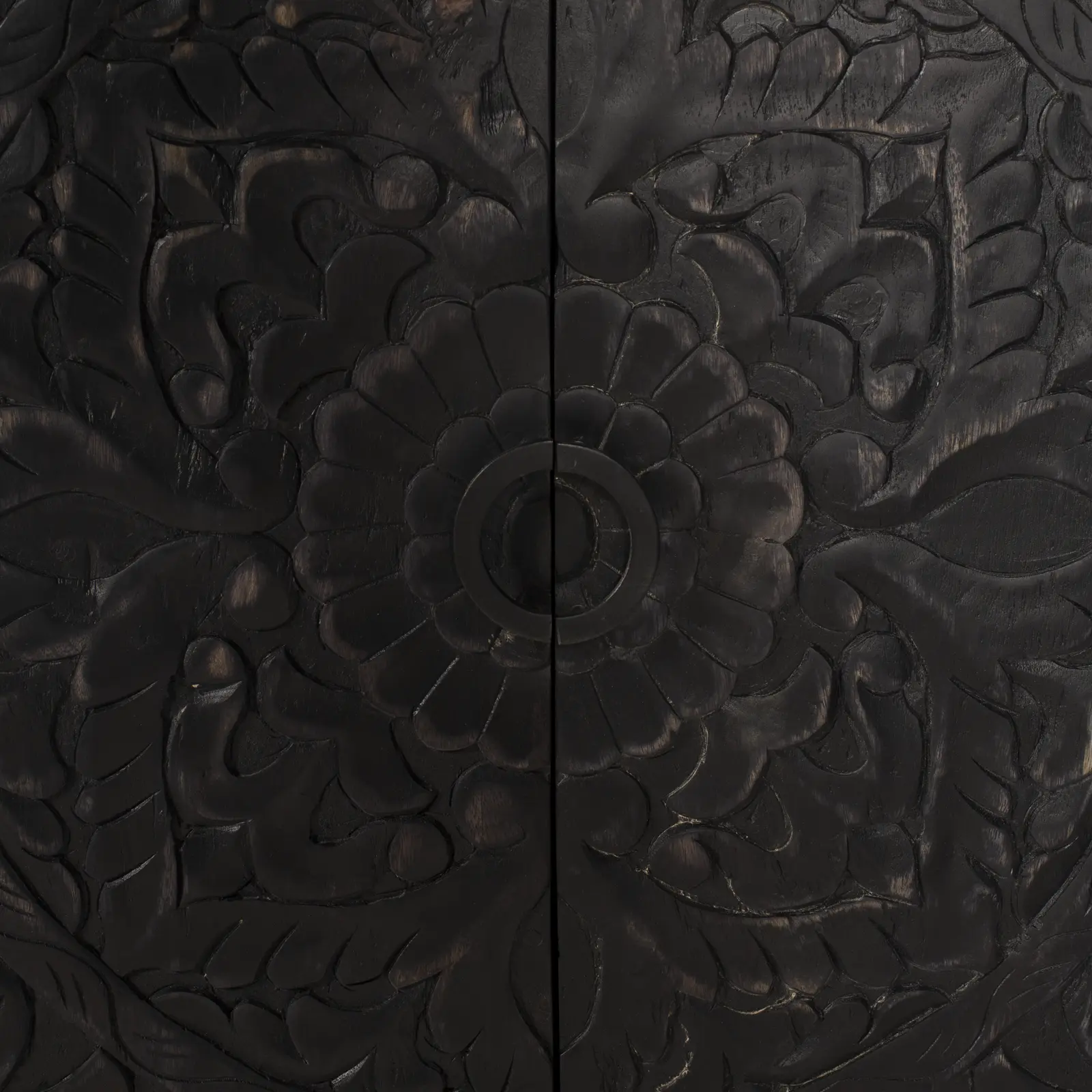 Opbergkast Belleville - 110 cm - 2 deuren - Mangohout Zwart