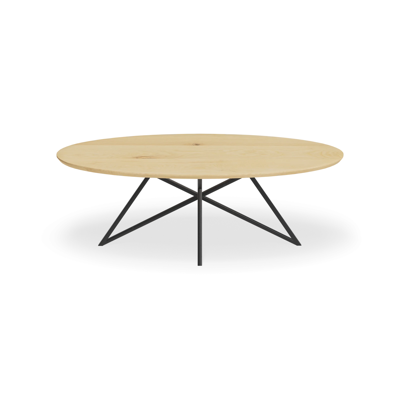 Eettafel Crosse - Ovaal Eiken Nature white (220x110cm)