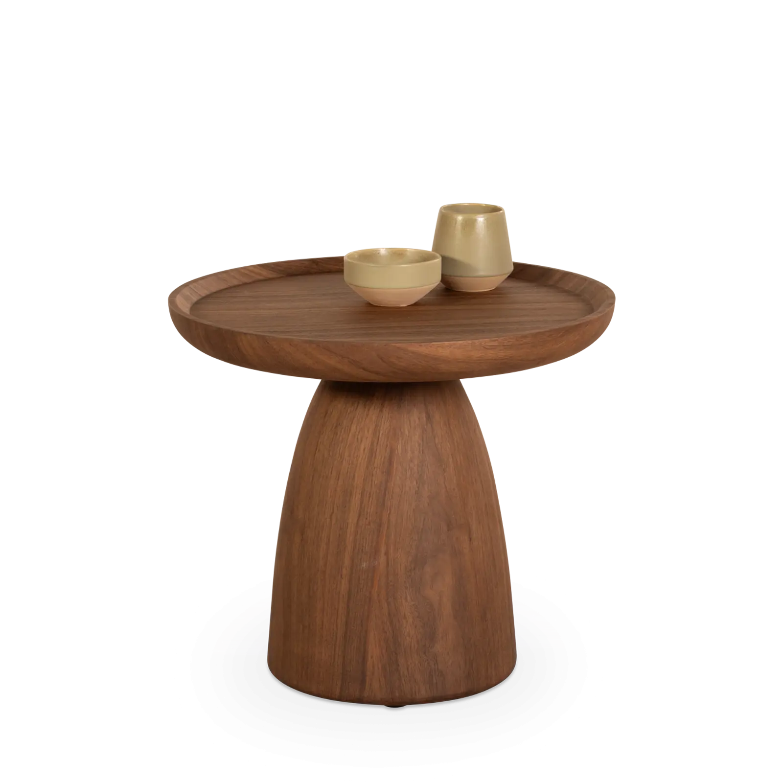 Salontafel Nilas - rond 50 cm - Walnoot