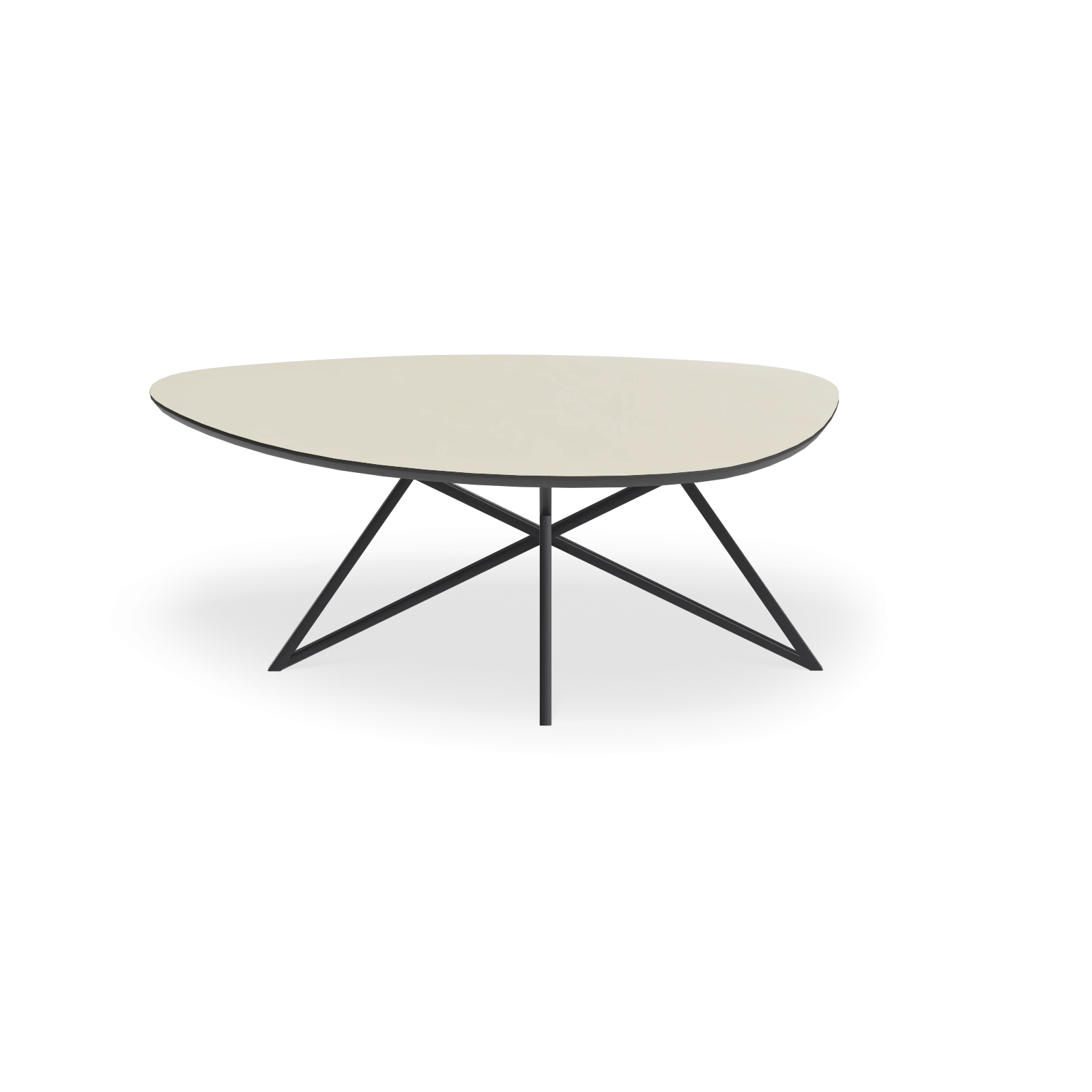 Eettafel Crosse - Kiezel HPL Stone Beige (200x120cm)