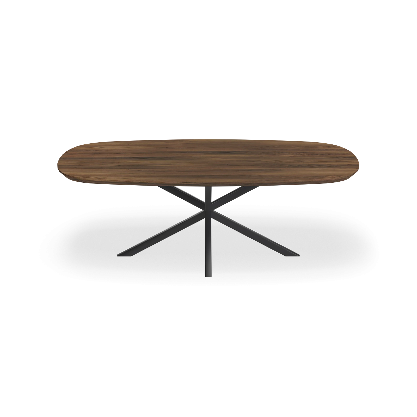 Eettafel North - Boat Shape Notenhout (220x110cm)