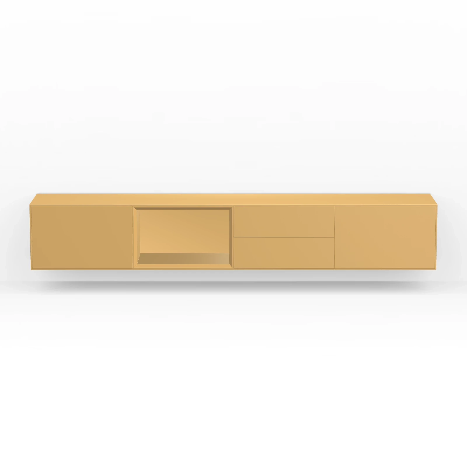 TV Meubel Deep Bamboo Yellow 240cm Zwevend
