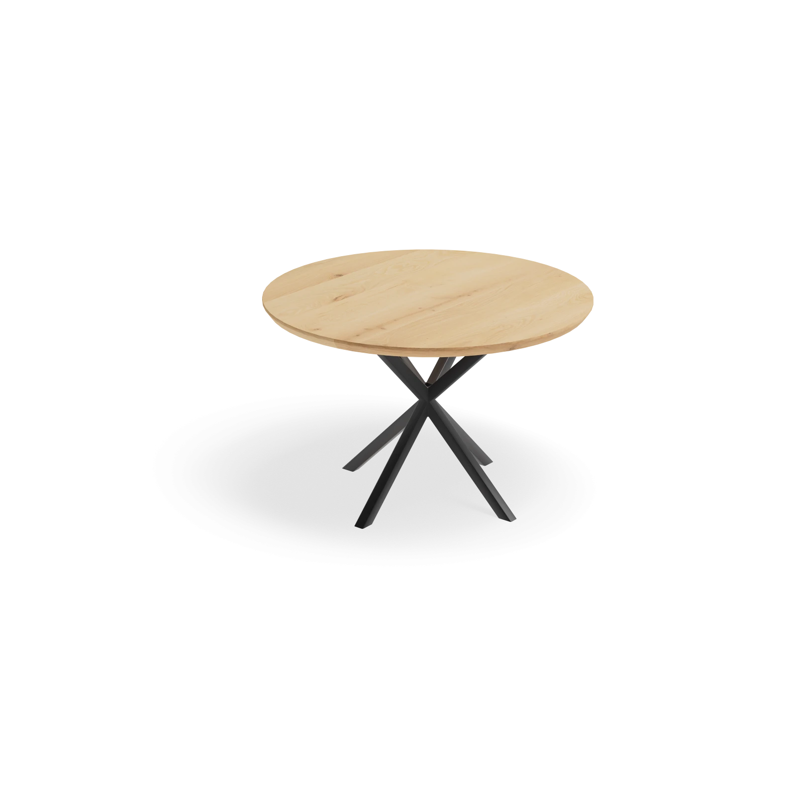Eettafel North - Rond Eiken Nature White (120cm)