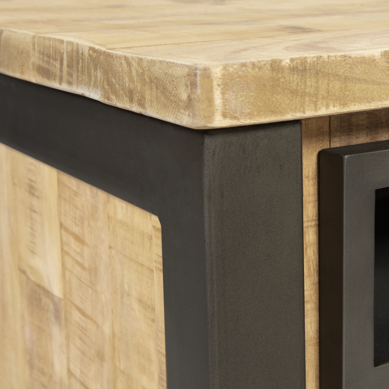 Salontafel Steelwood - Seasoned Brown/Metaal Zwart