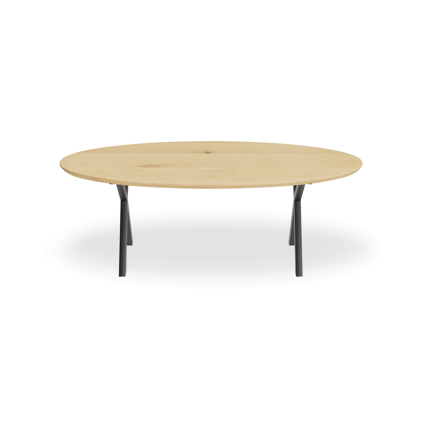 Eettafel X Poot(dun) - Ovaal Eiken Nature White (220x110cm)