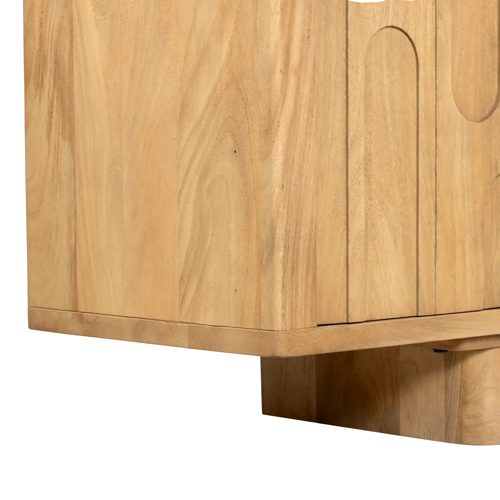 TV meubel Kenya - 220 cm - Mangohout Loom Naturel - 4 deuren