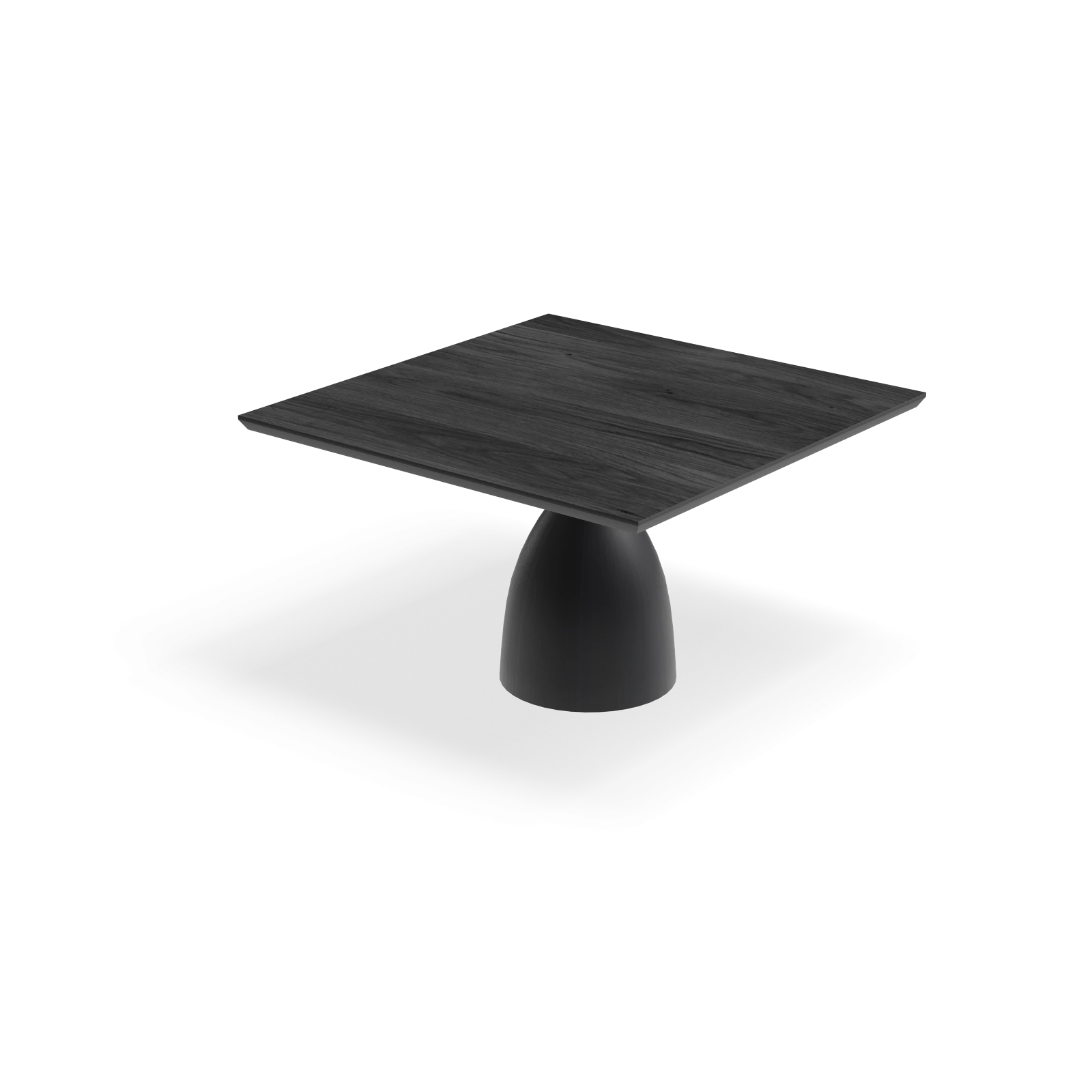 Eettafel Dome - Vierkant HPL Houtlook Zwart (130x130cm)