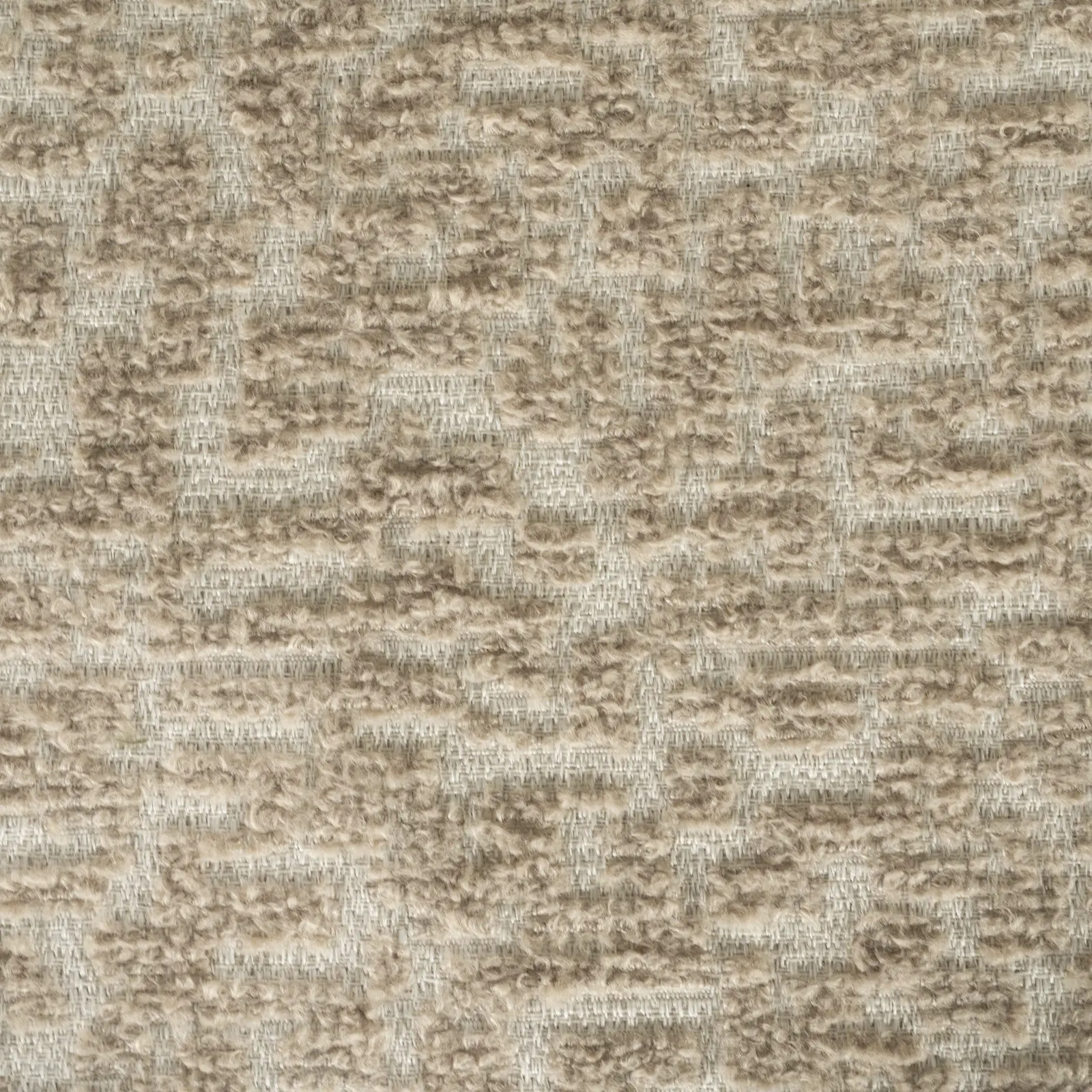 Eetkamerstoel Miso – stof Tetris Taupe – open rug – poot beige