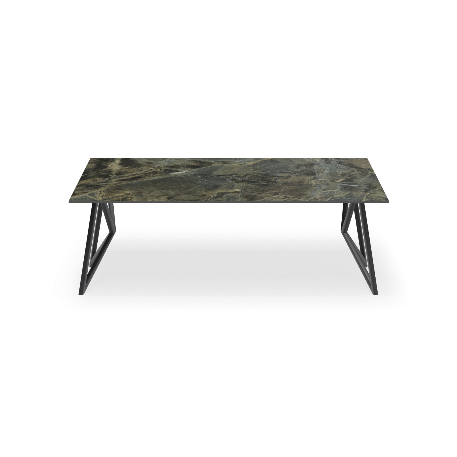 Eettafel Crosse (los) - Rechthoek Keramiek Verda Borgogna Satin (200x100cm)