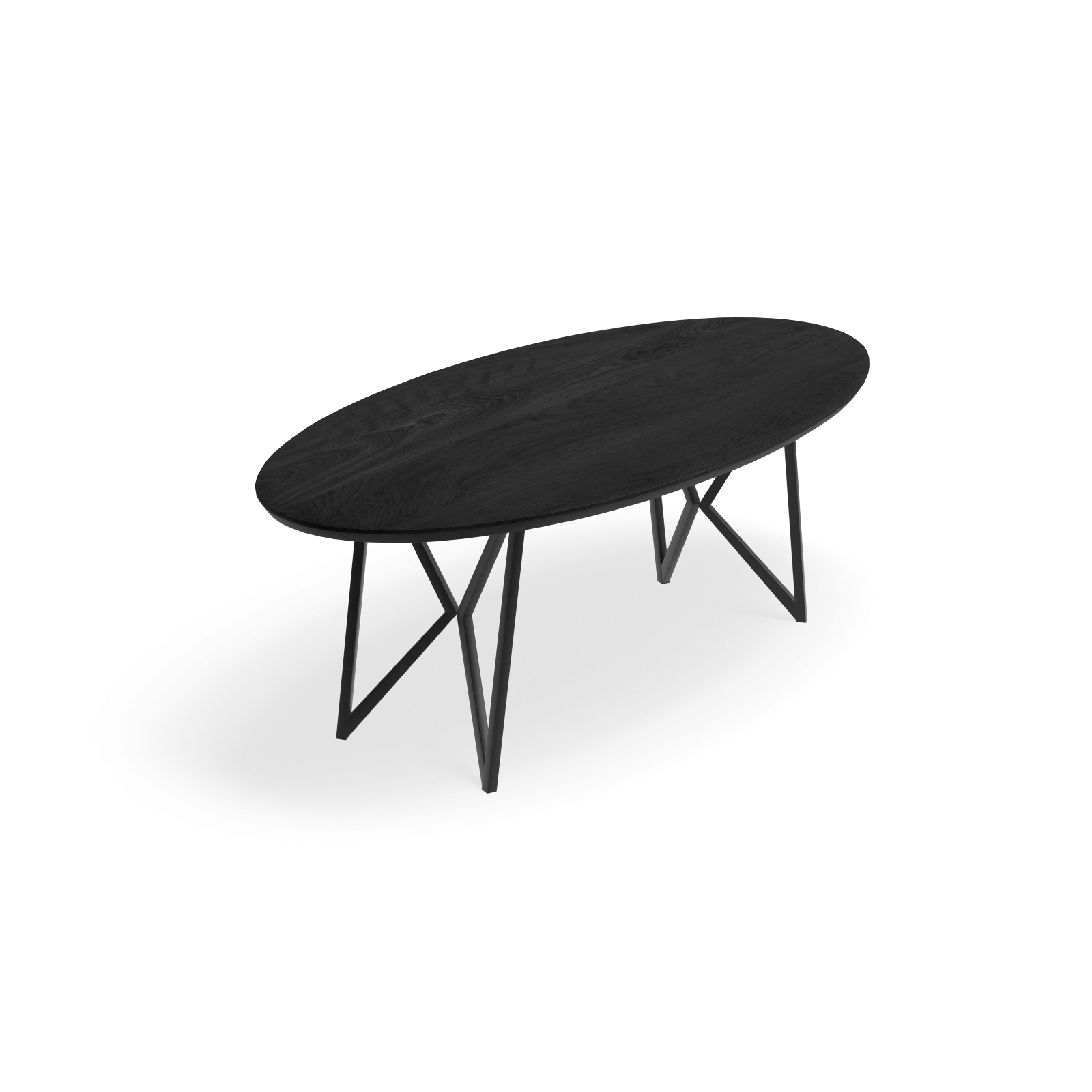 Eettafel Crosse Los - Ovaal Eiken Black Sky (220x110cm)