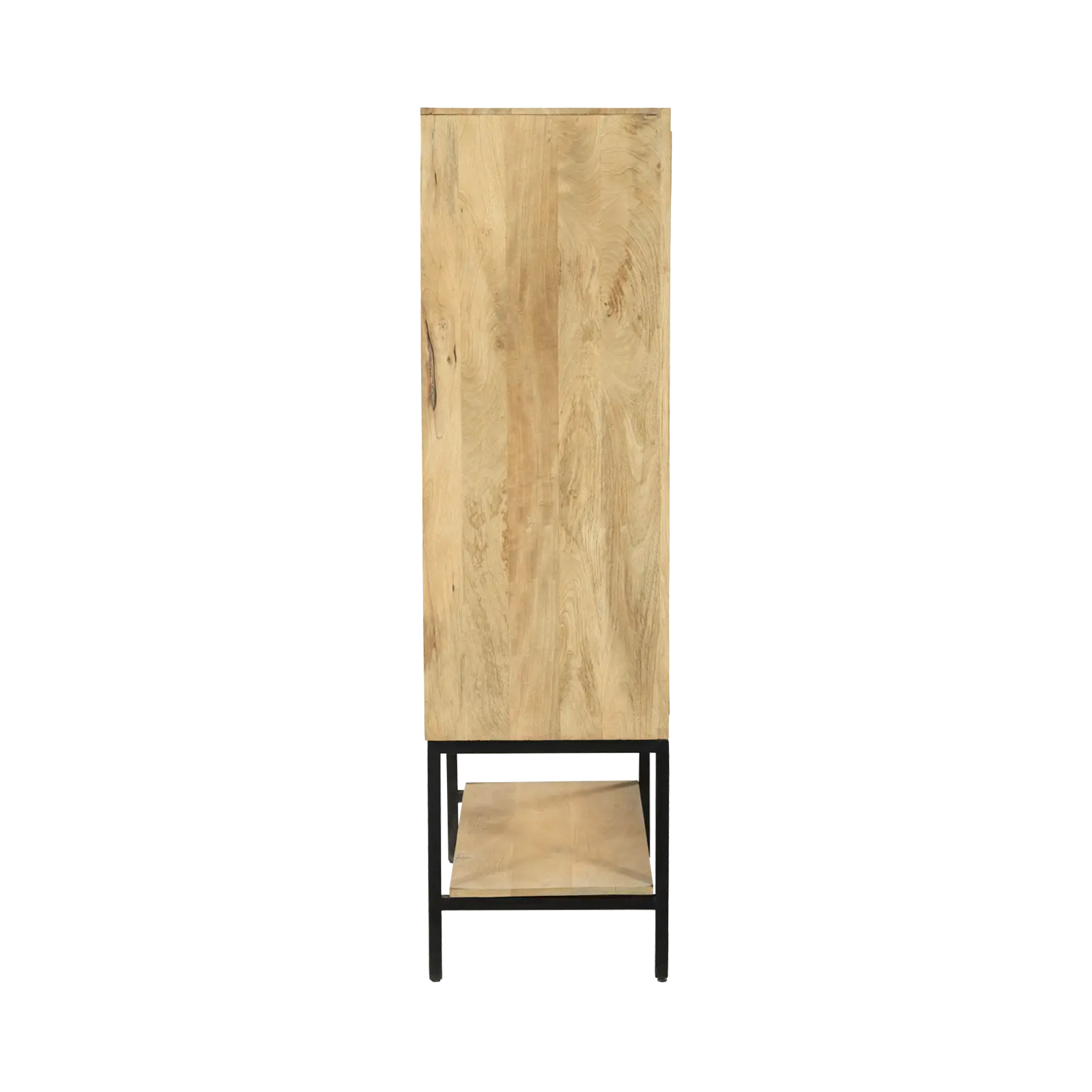 Opbergkast Belleville - 90 cm - 2 deuren - Mangohout Loom Naturel
