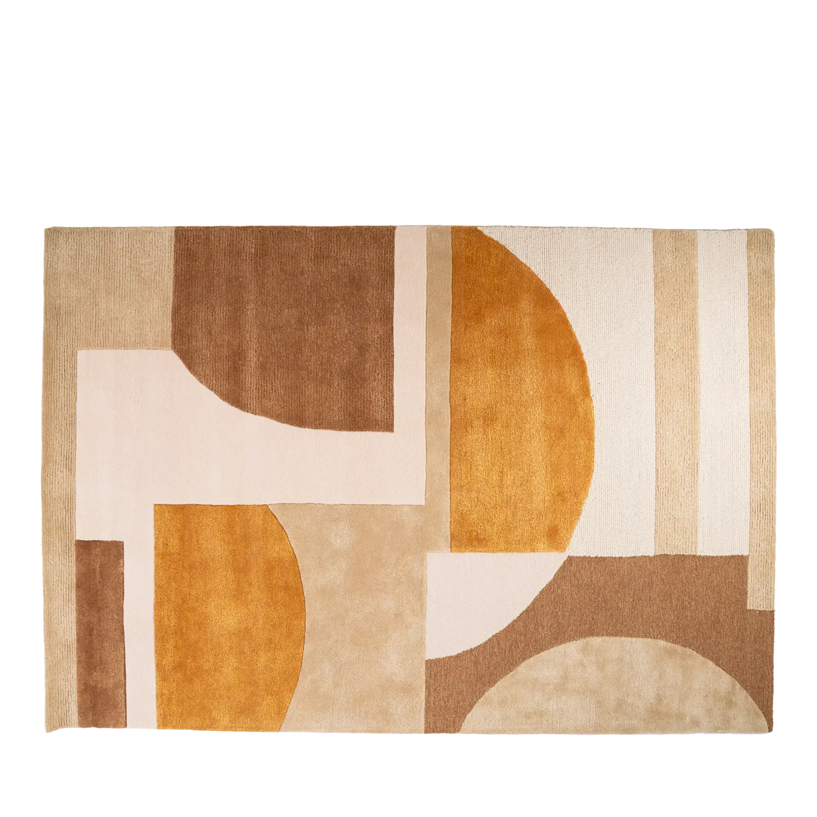 Vloerkleed Kazi  -190x290 cm - Meerkleurig: Okergeel / Mustard