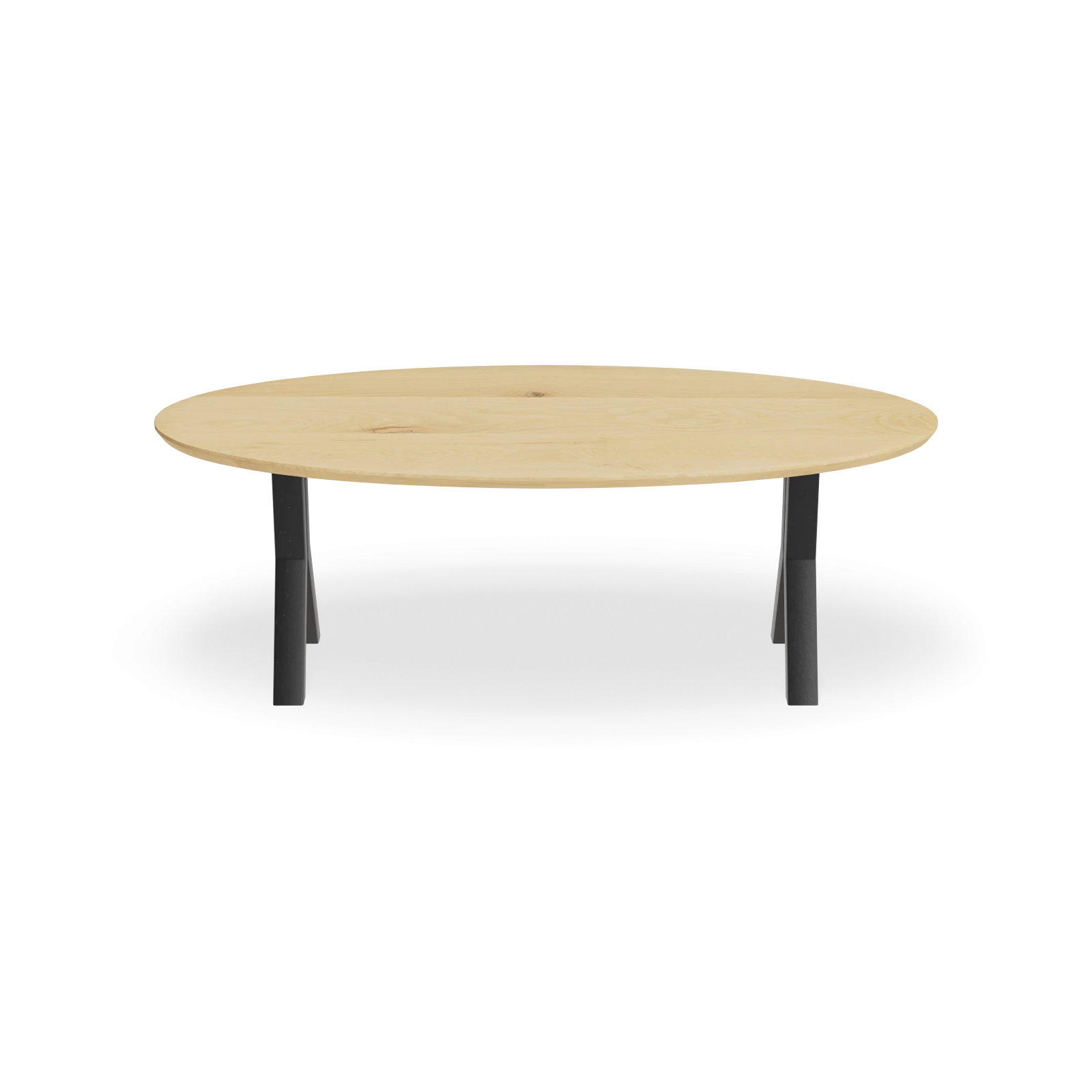 Eettafel Y Poot(8x8cm) - Ovaal Eiken Nature White (220x110cm)
