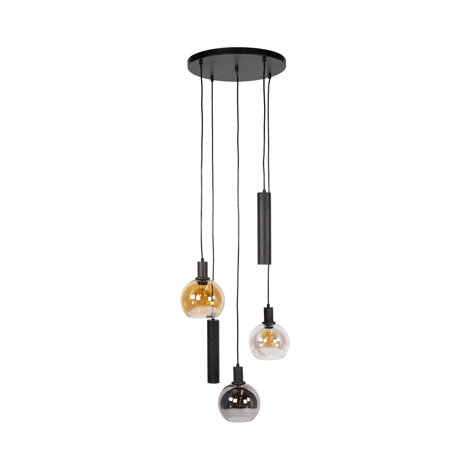 Hanglamp Sfera - Tricolore getrapt 5 lichts - Artic Zwart