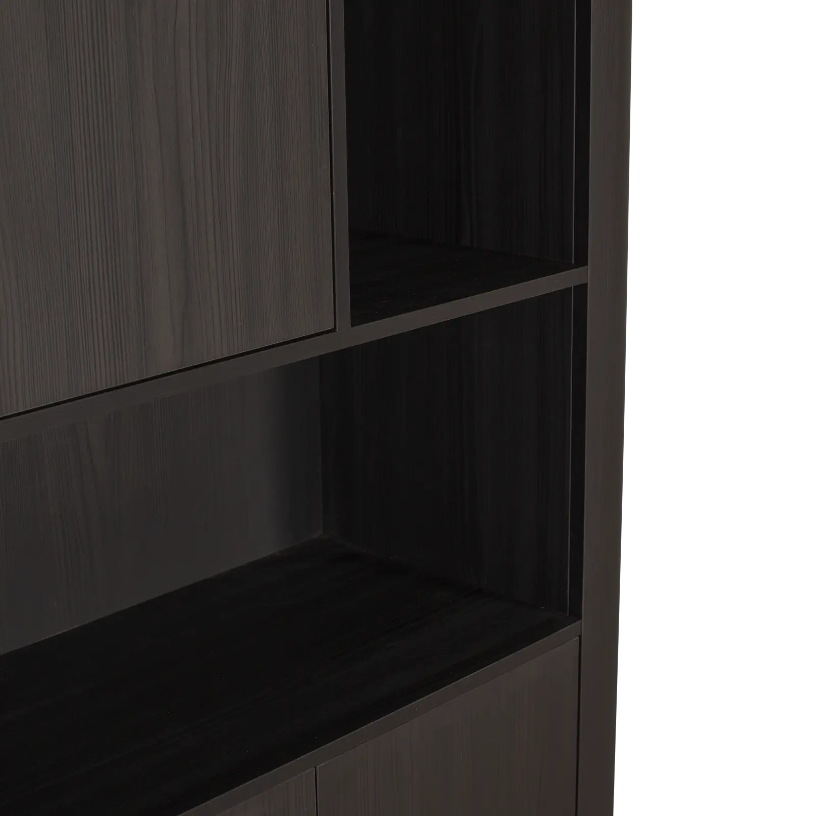 Wandkast Monaco - 100 cm - Zwart - 3 deuren, 3 vakken