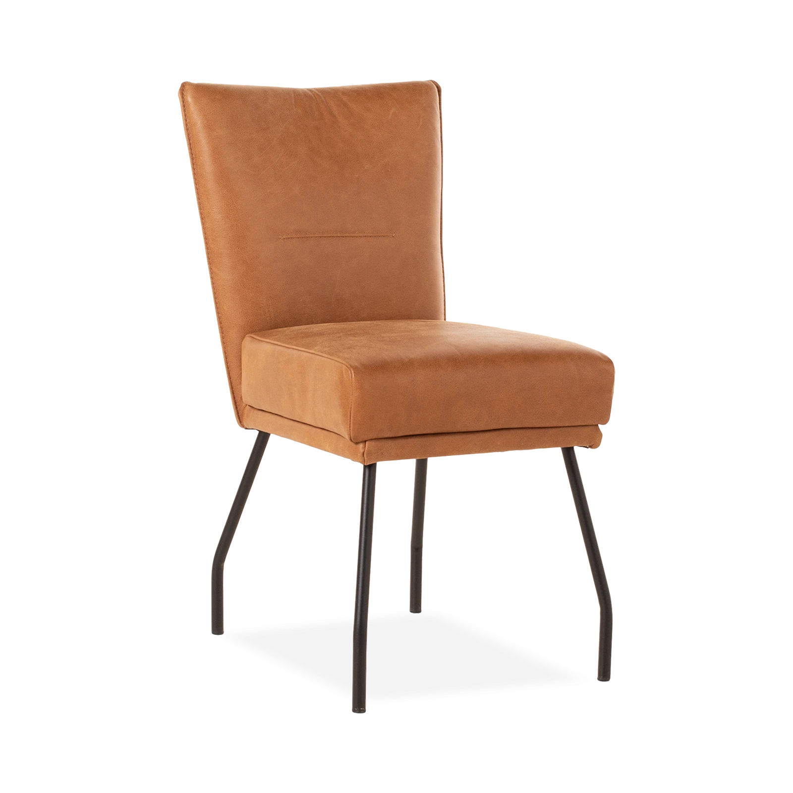Dan-form - Eetkamerstoel Dolphin Leder Bruin/Eiken