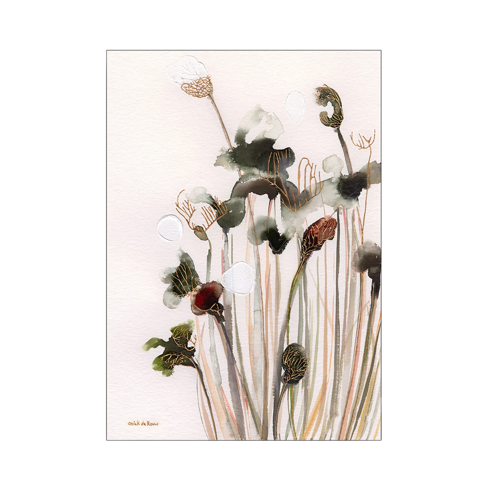 Wanddecoratie 145x110 Pastel Flowers 2 (medium)