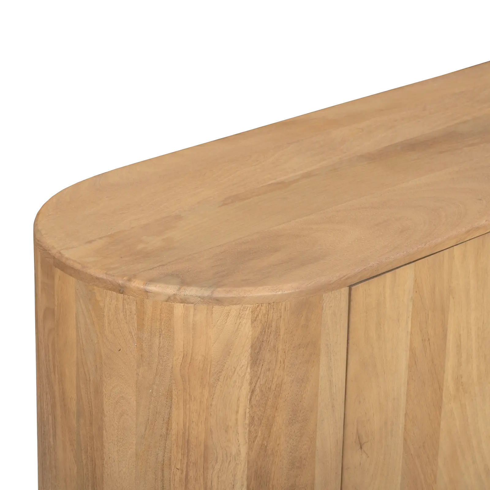 TV meubel Kess - 190 cm - Mangohout Loom Naturel - 2 deuren, 2 laden