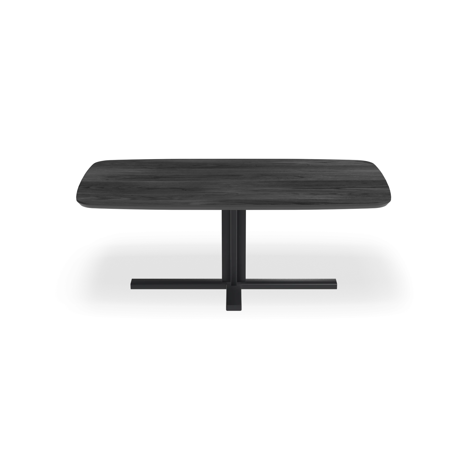Eettafel Kolos - Deens Ovaal HPL Houtlook zwart (200x105cm)