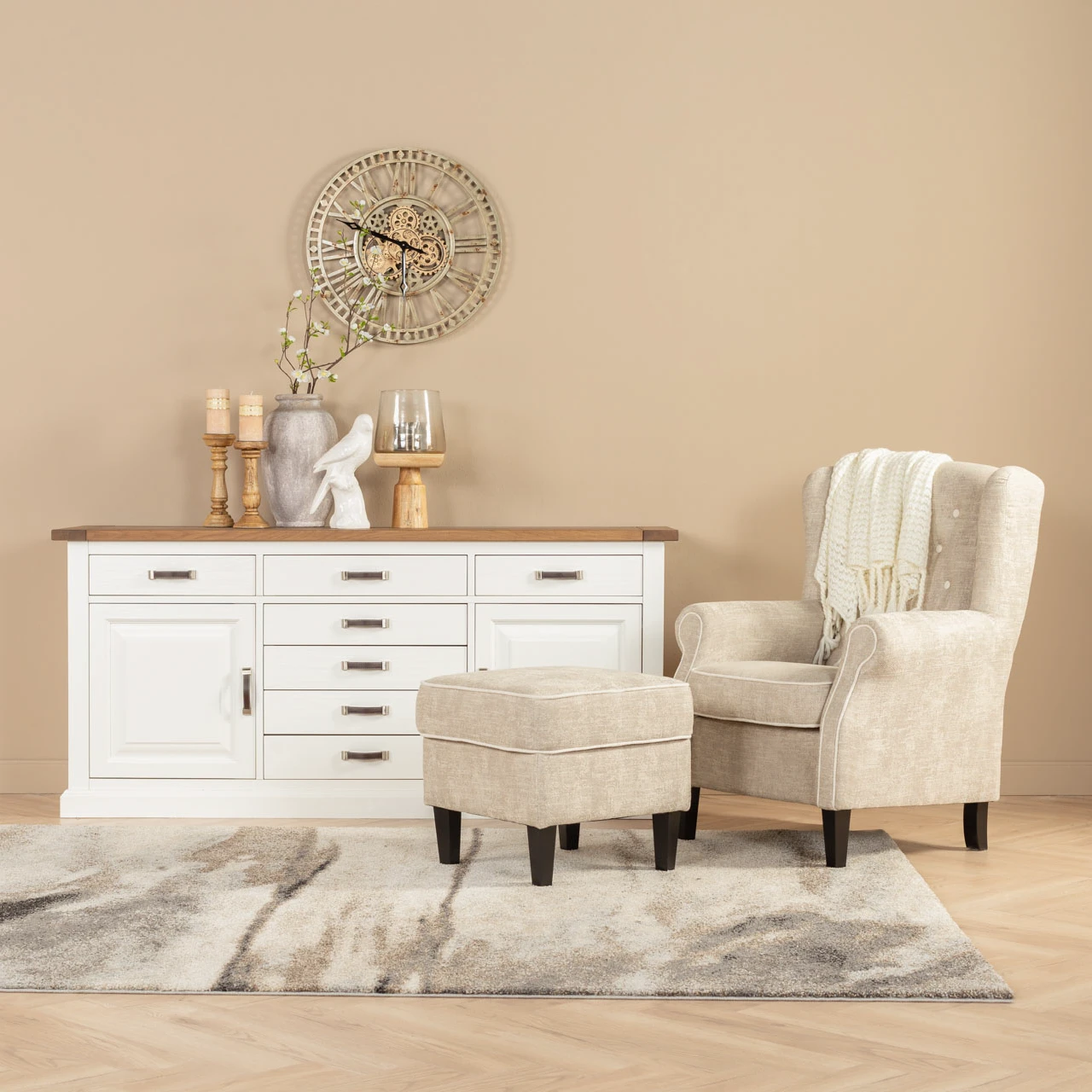 Dressoir (180cm) Silvercreek - Combi Verweerd/RAL9010