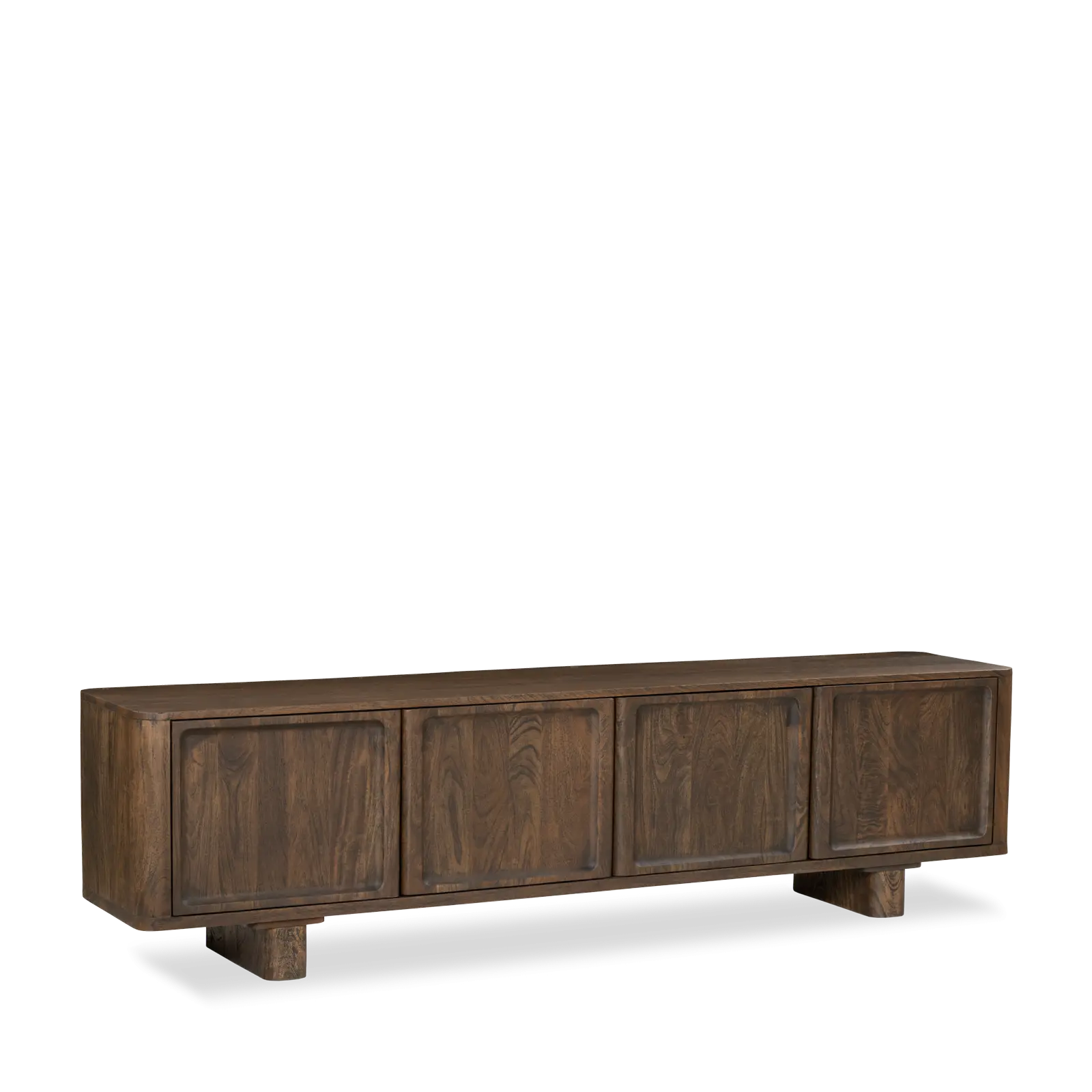 TV meubel Katara - 200 cm - Mangohout Cacao Bruin - 4 deuren