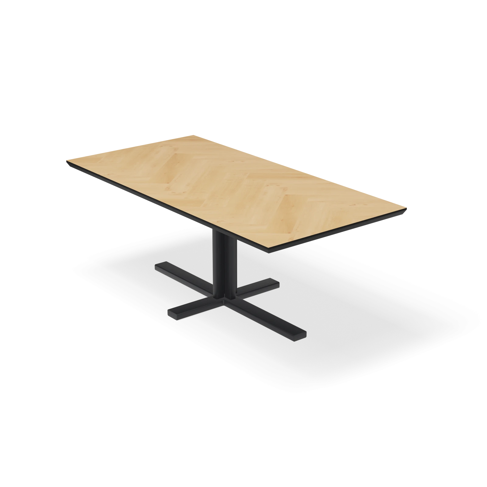 Eettafel Kolos - Rechthoek Eiken Visgraat Nature White (200x100cm)