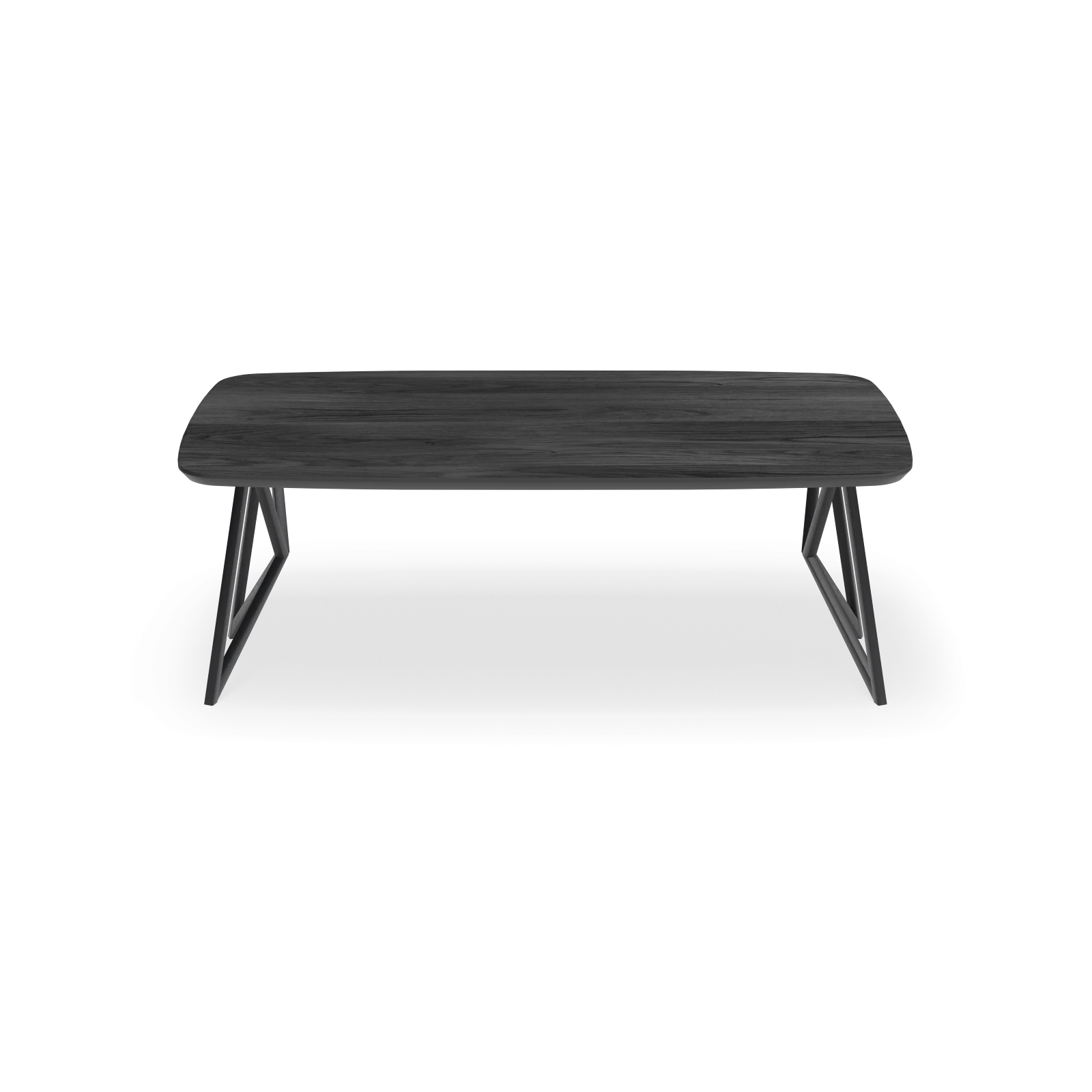 Eettafel Crosse (los) - Deens Ovaal HPL Houtlook zwart (200x105cm)