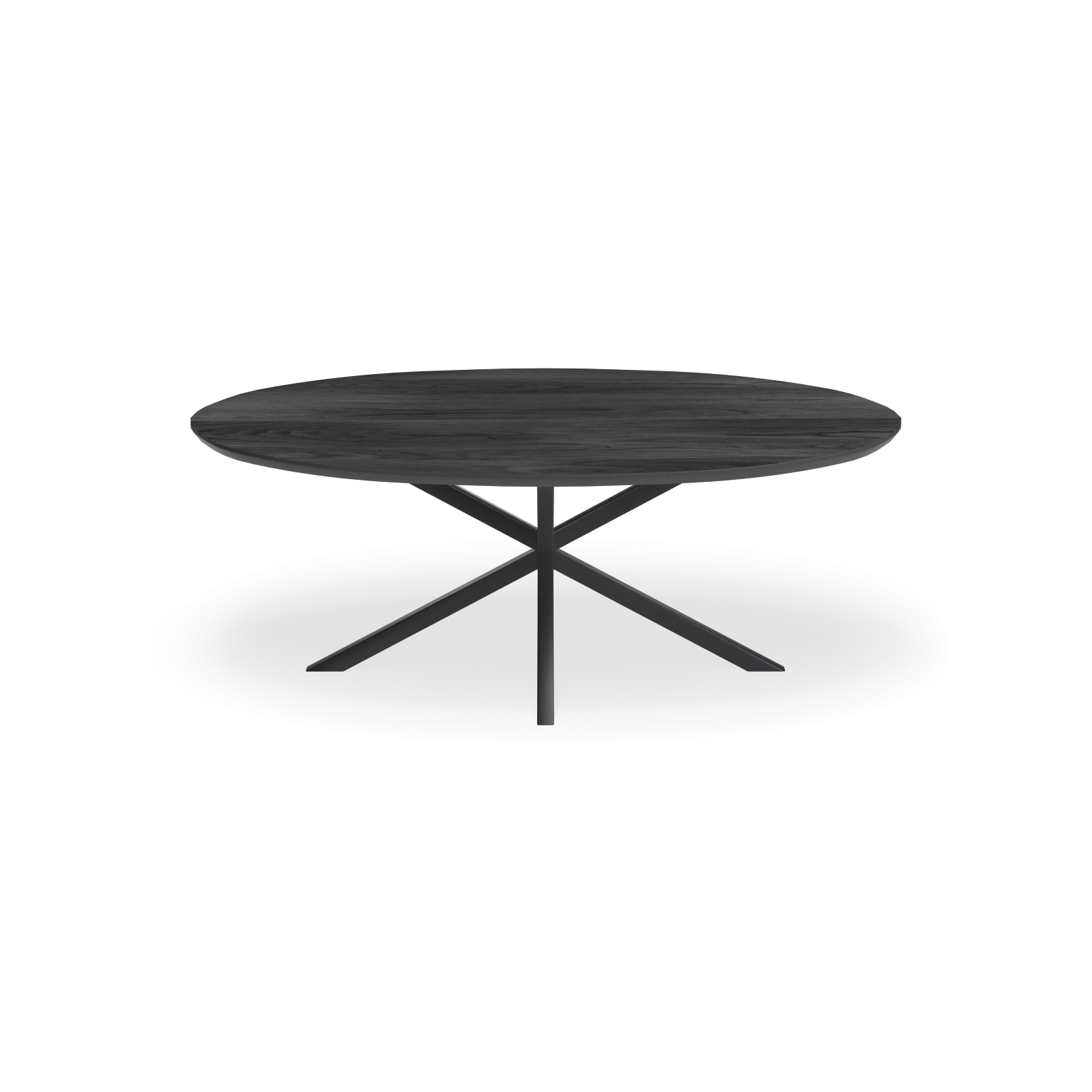 Eettafel North - Ovaal HPL Houtlook Zwart (200x105cm)