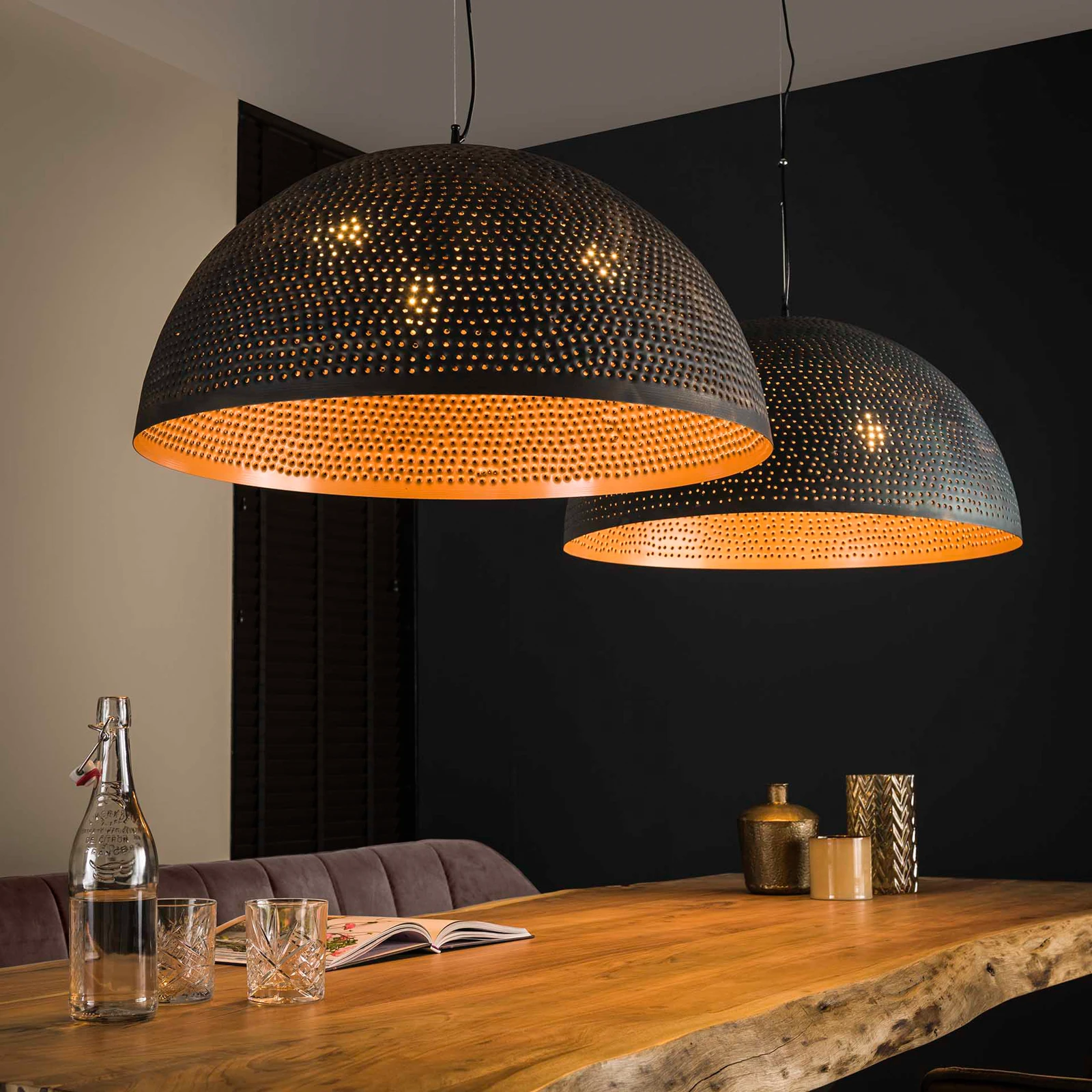 Hanglamp Punch (70cm) - Zwartbruin