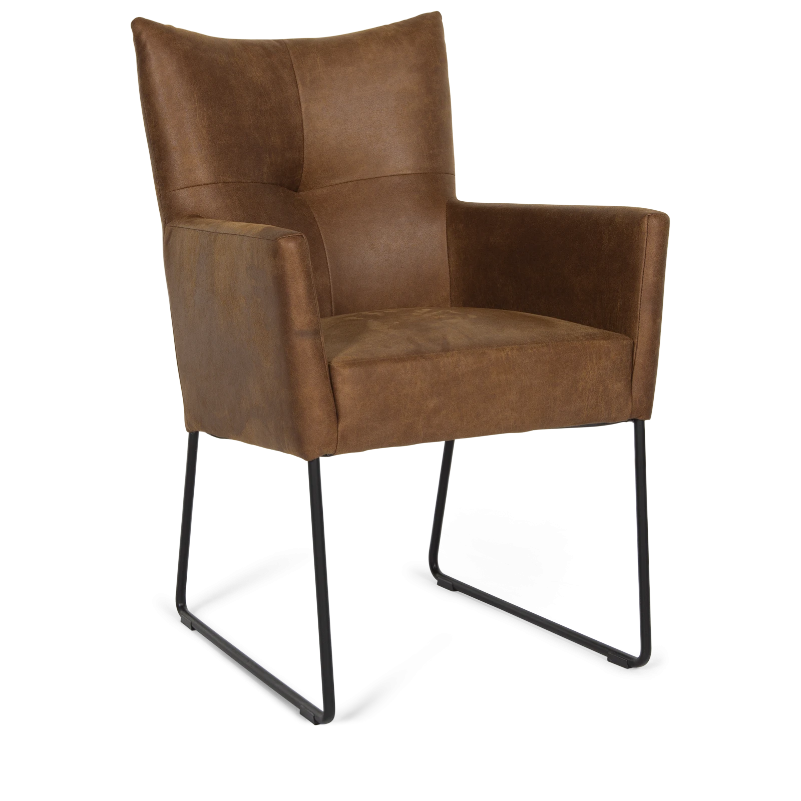 Armstoel Pim - Bizon Cognac (incl. beugelpoot)