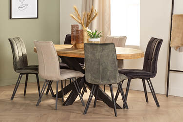 Velvet eetkamerstoelen