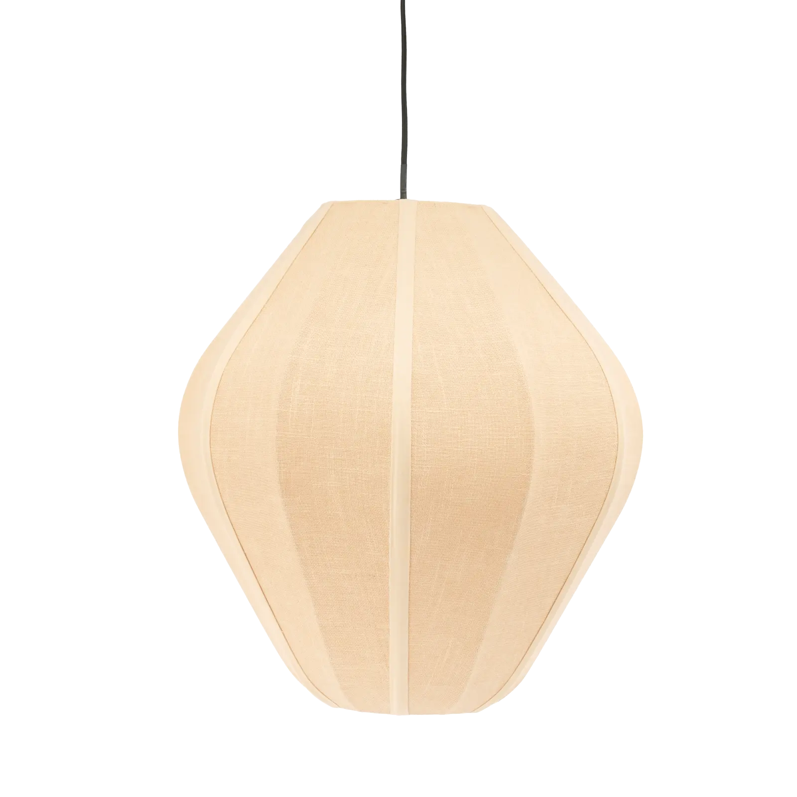 Hanglamp Sora 2 - rond Ø42 cm - stof Linnenlook Natural