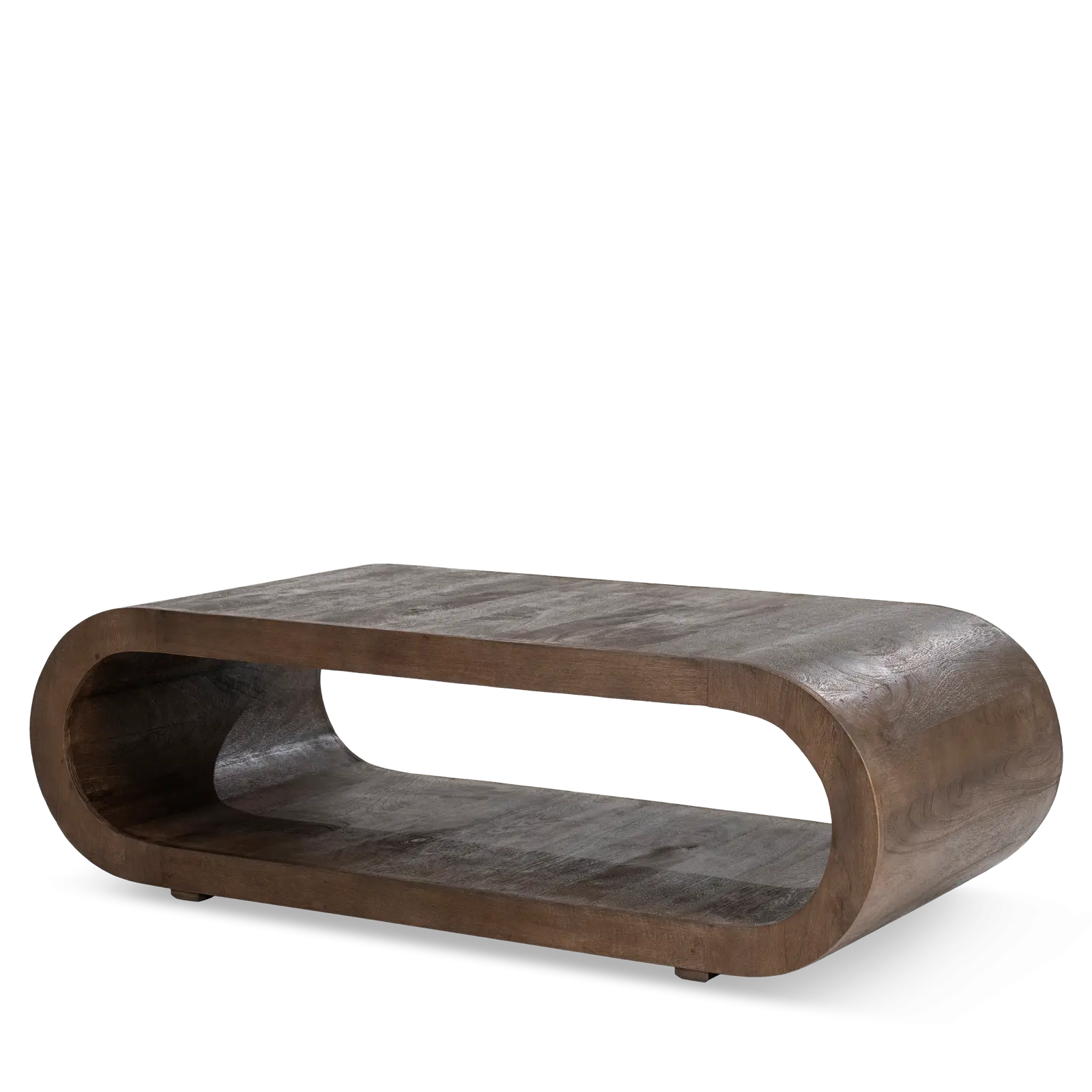 Salontafel Elora - organische vorm 130x70 cm - Mangohout Bruin