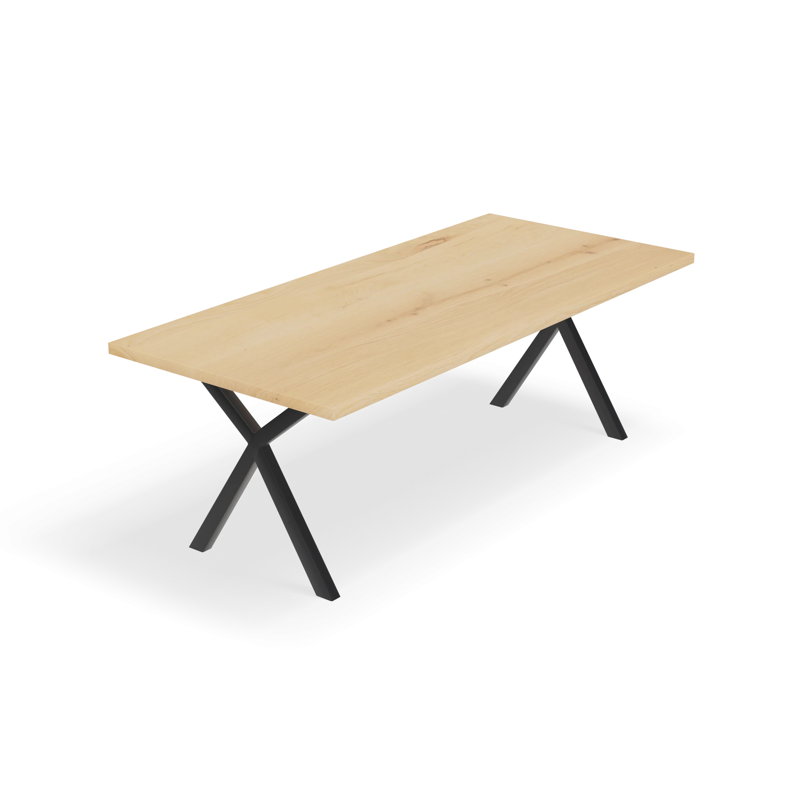 Eettafel x Poot(dun) - Rechthoek Eiken Nature White (220x100cm)
